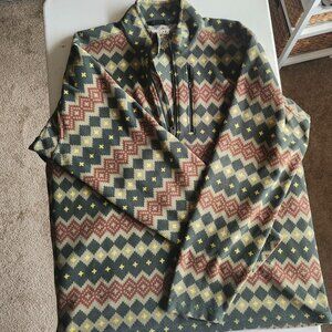 Duluth Trading Co Men’s Fleece Pullover 2XL | Southwest Aztec Pattern Half Zip